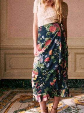 Sezane Melanie Wrap Skirt size 12